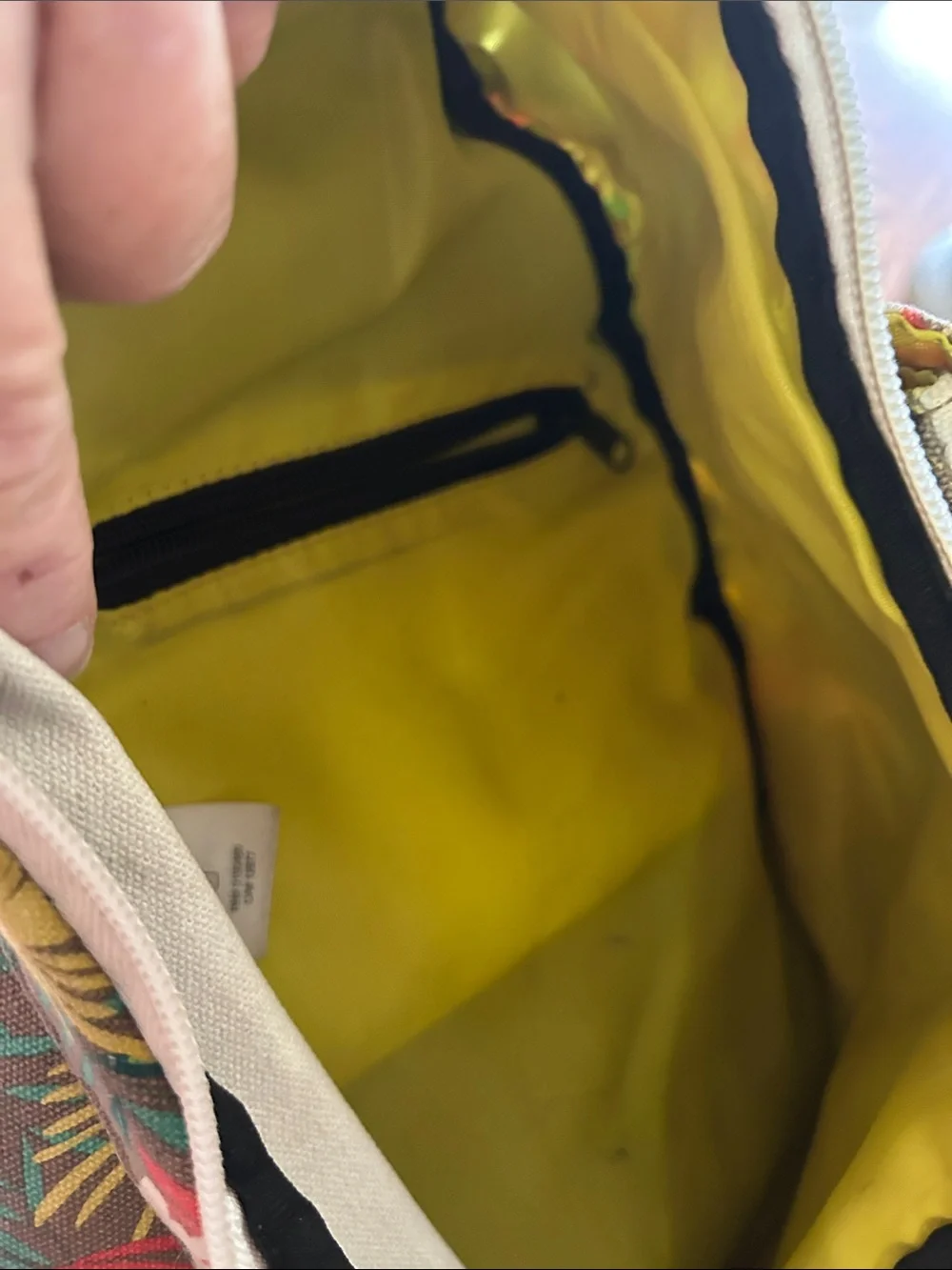 Kavu Kids Floral Sling Bag in Teal, Red, Yellow, Cream